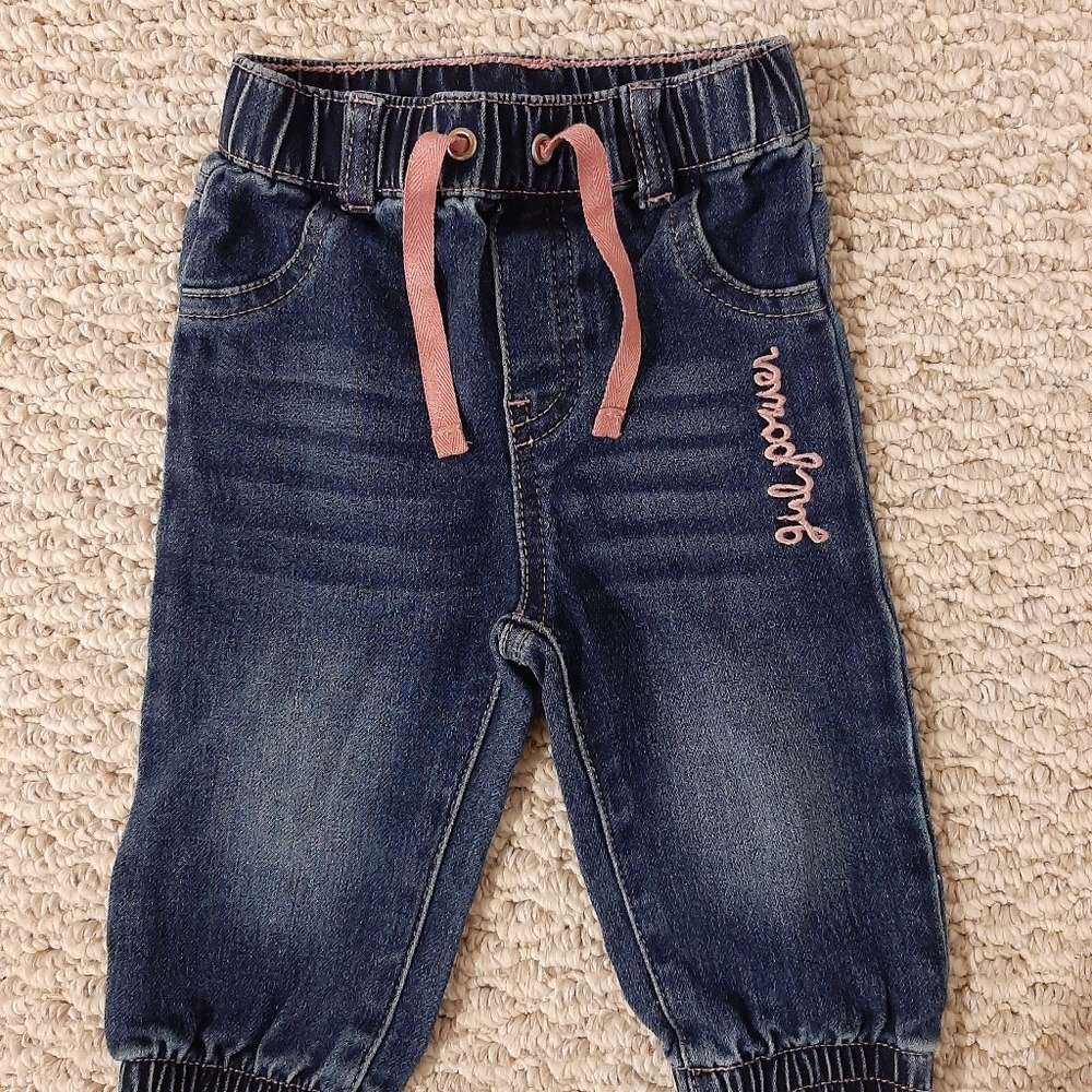 Dark Jean with Script (Girl Power)